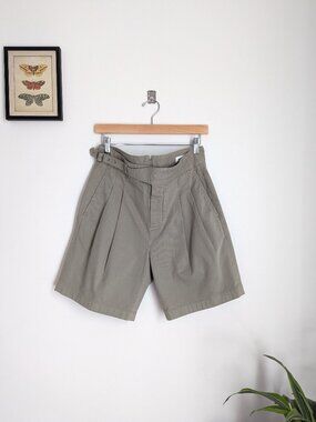 Bonobos High-Waisted Pleated Gurkha Bermuda Shorts Women's Sage Size 31